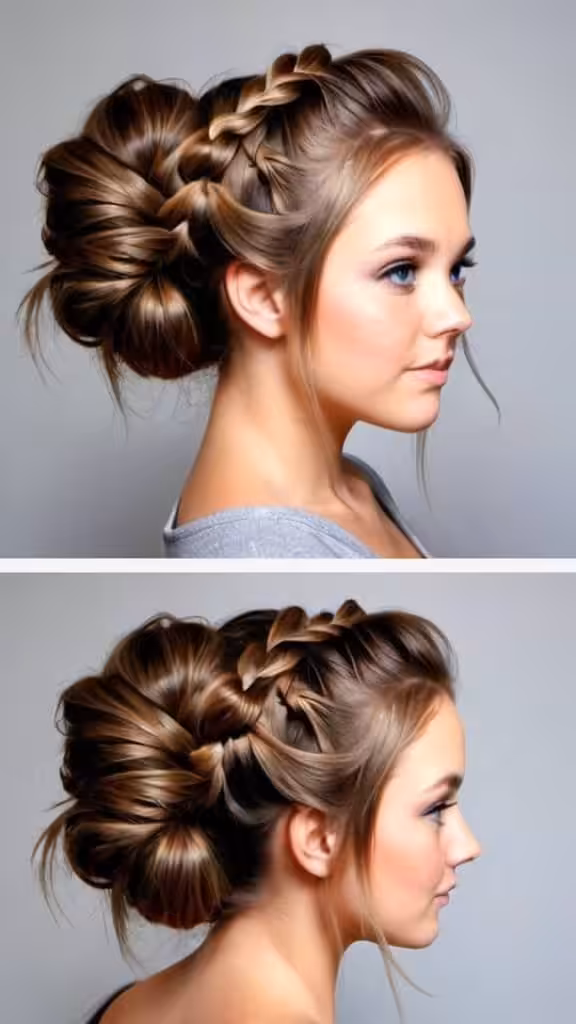 Messy Braid Bun