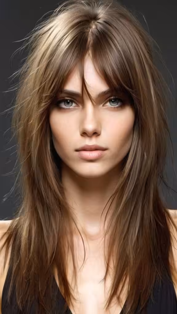 Messy Razored Long Haircut