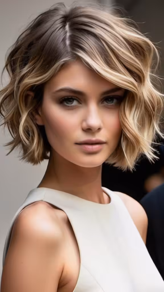 Middle Parted Tousled Waves