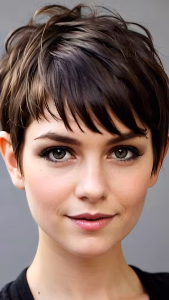 Pixie with Long Bangs