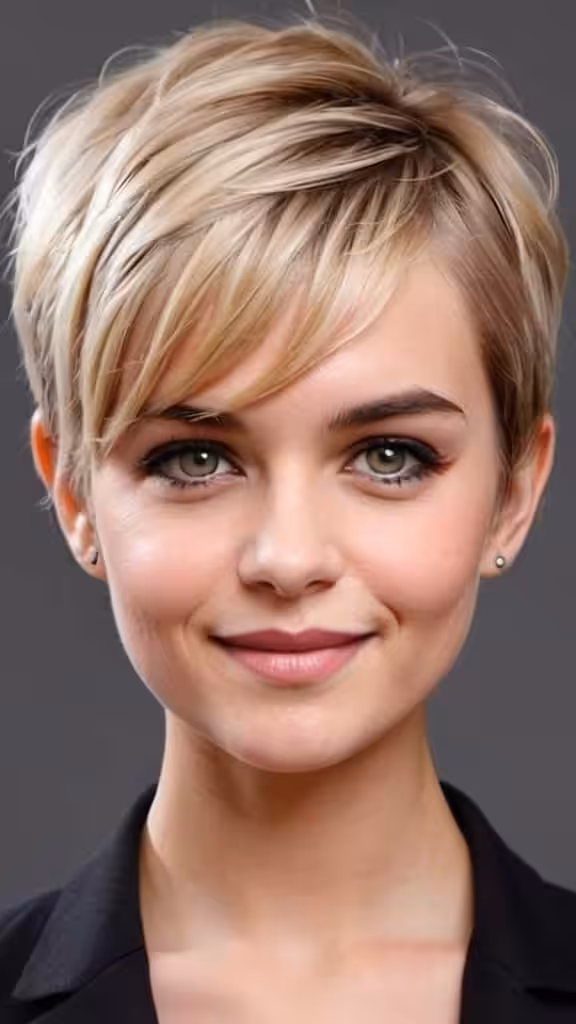 Pixie with Side-Swept Bangs