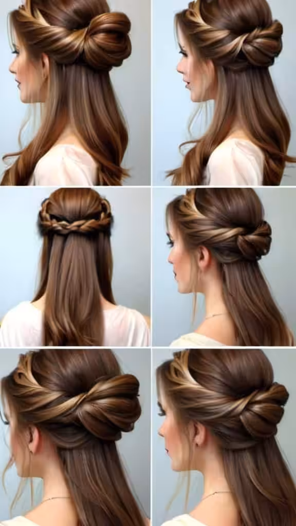 Princess-Inspired Half Updo