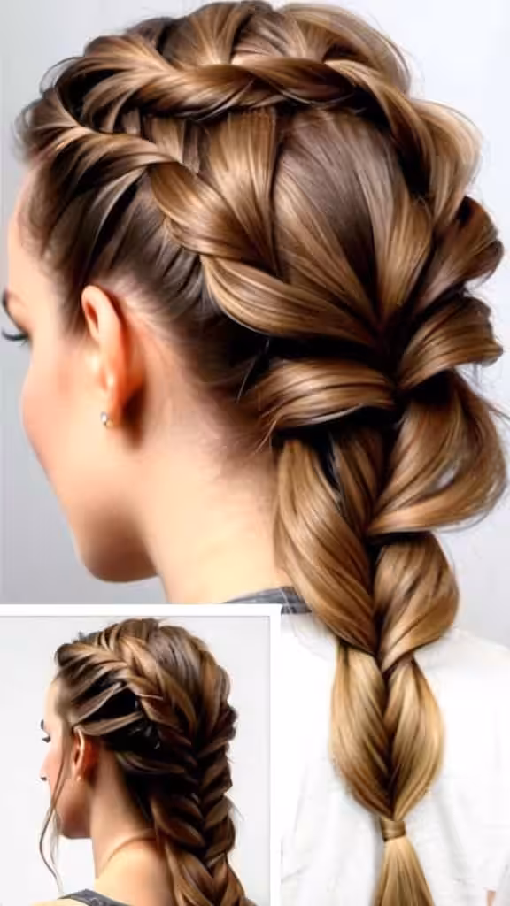 Prom-Inspired Fishtail Braids