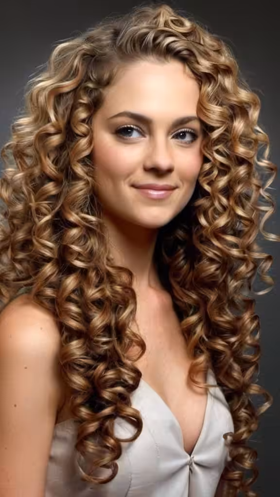 Pulled Over Long Curly Hair