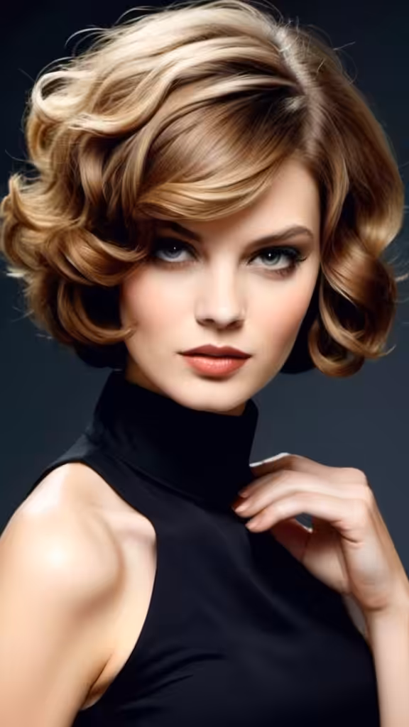 Retro Bob with Voluminous Curls