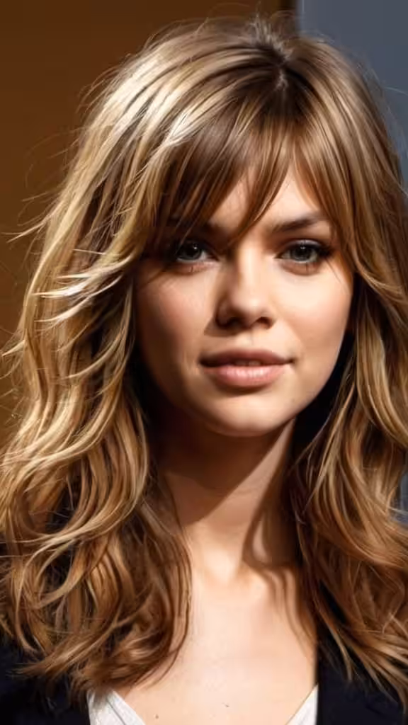 Side Parted Shaggy Layered Waves