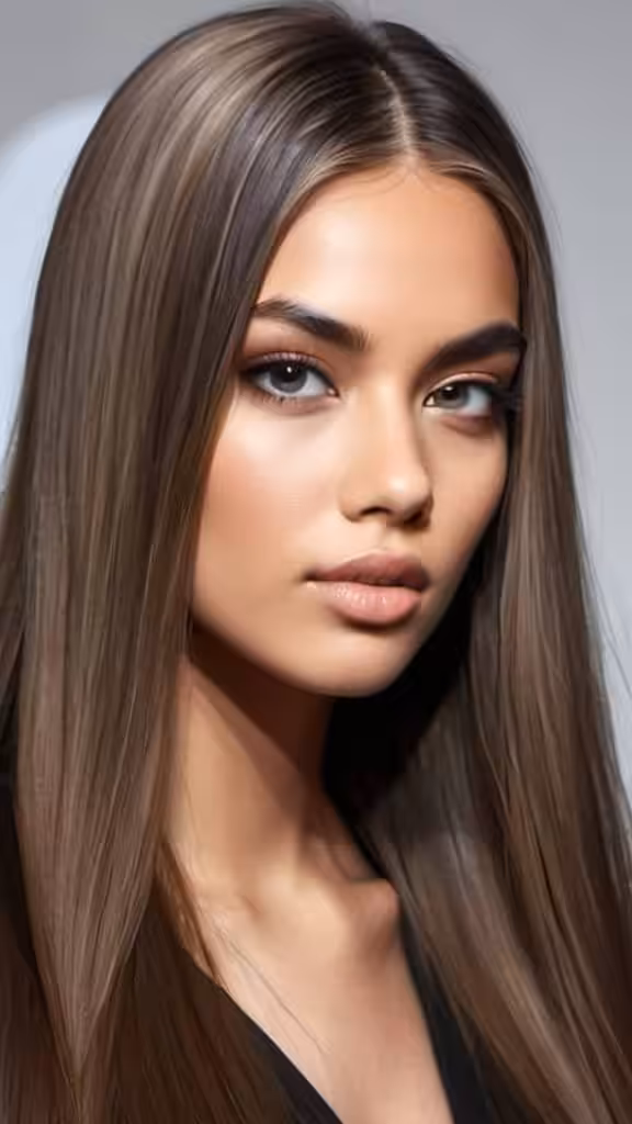 Side-Parted Straight Hair