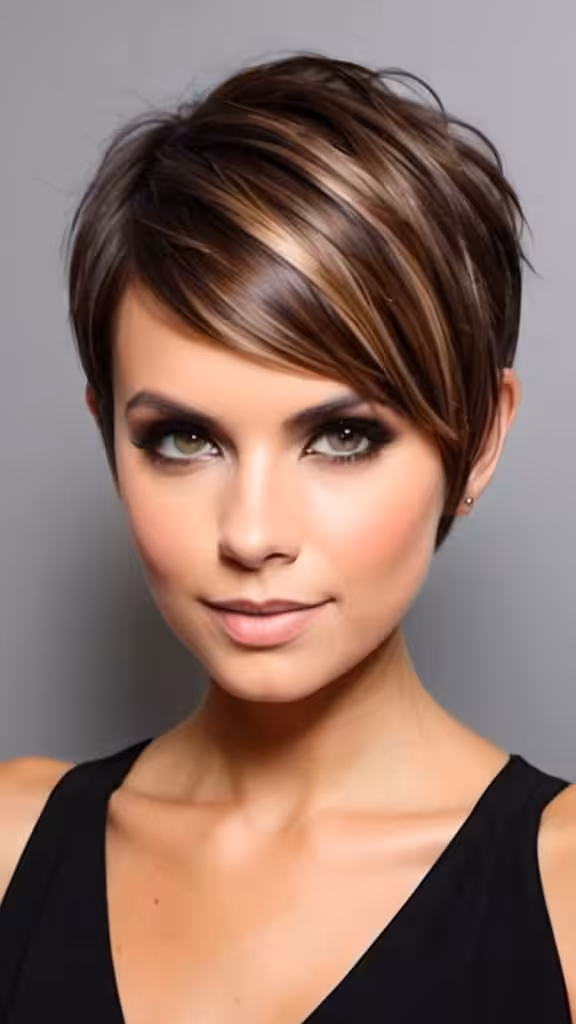 Sleek Pixie with Balayage