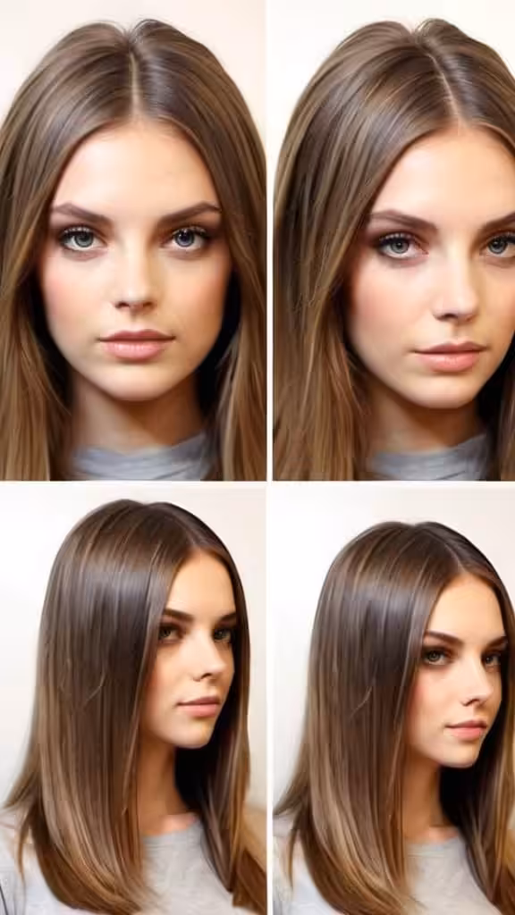 Stick Straight With a Center Part