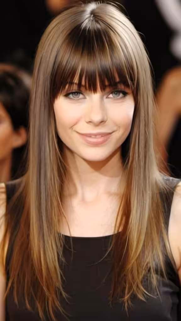 Straight Bangs with Long Hair