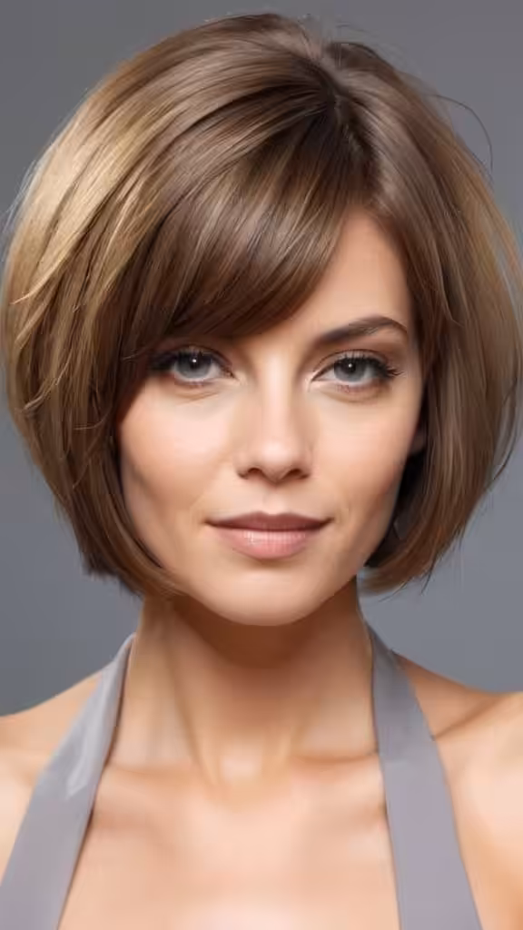 Swept-back Voluminous Bob