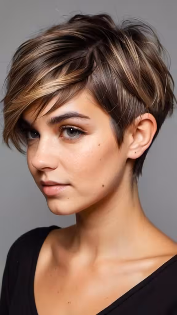 Textured Balayage Pixie
