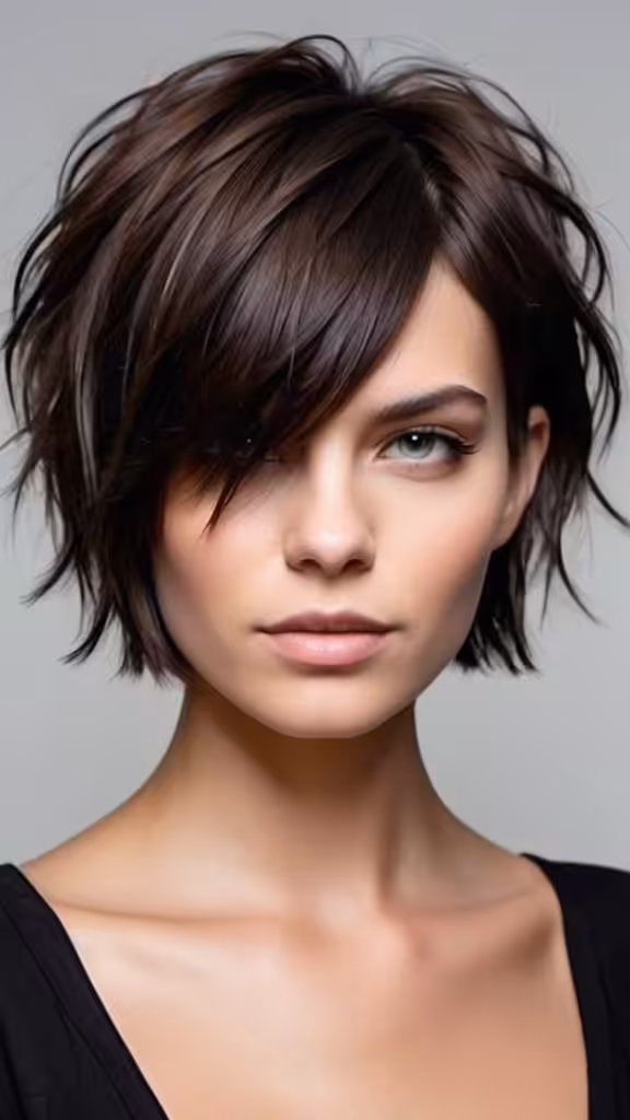 Thick Fringed Edgy Lob