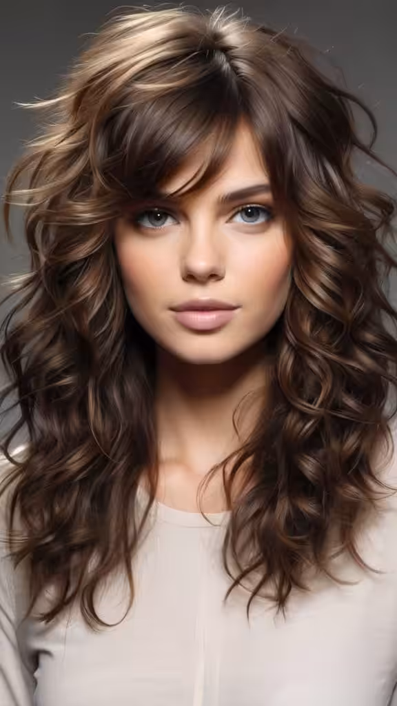 Tousled Layers for Thick Curls Long Layered Haircuts