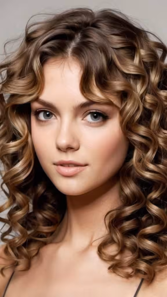 Tousled Side-Parted Curls