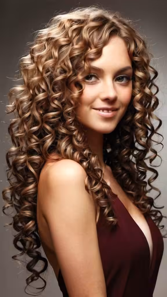 V-Cut for Long Curly Hair