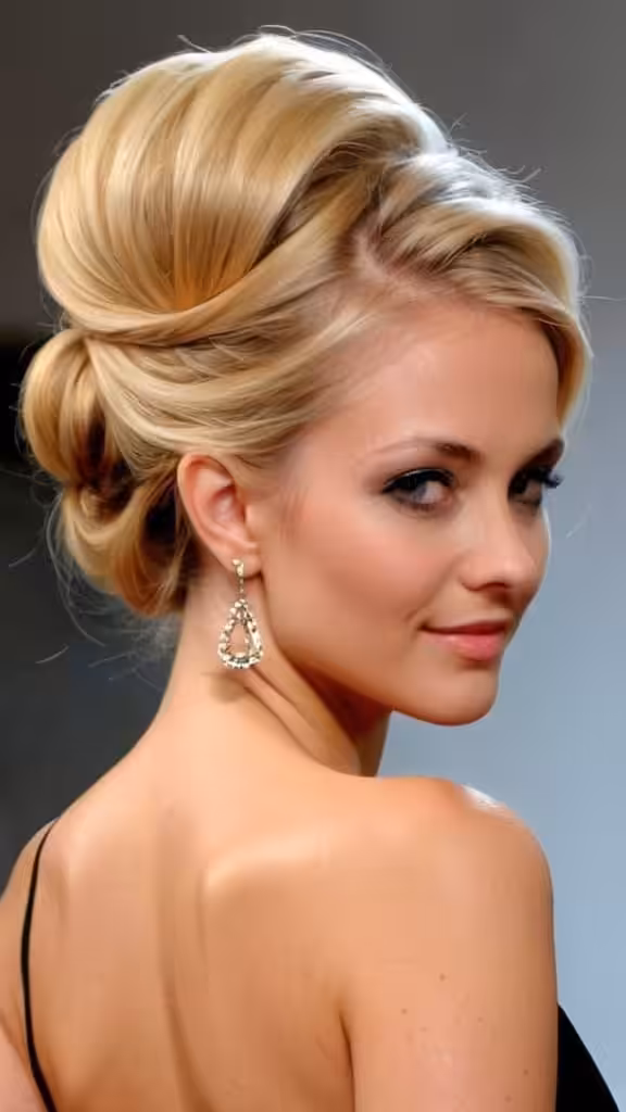 Voluminous Blonde Updo