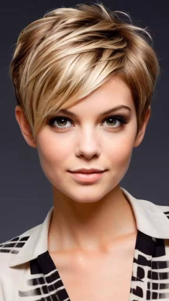 Voluminous Pixie with Tapered Elegance
