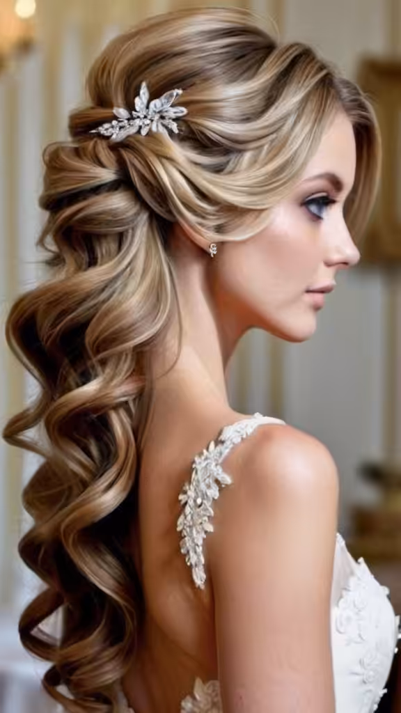 Wavy Side Parted Hair
