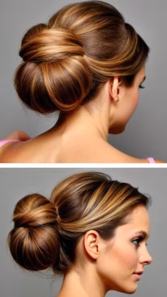 Wrapped Low Updo Bun