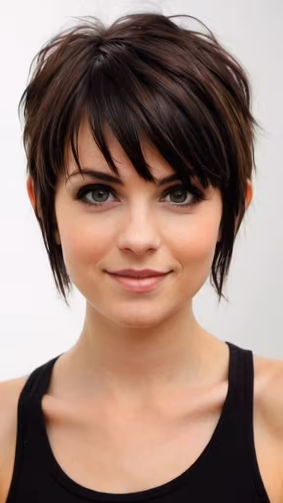 Angled Pixie With Bangs