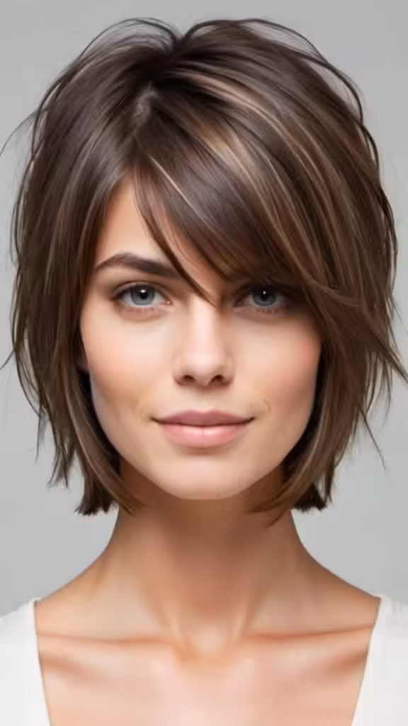 Asymmetrical Face Framing Cut
