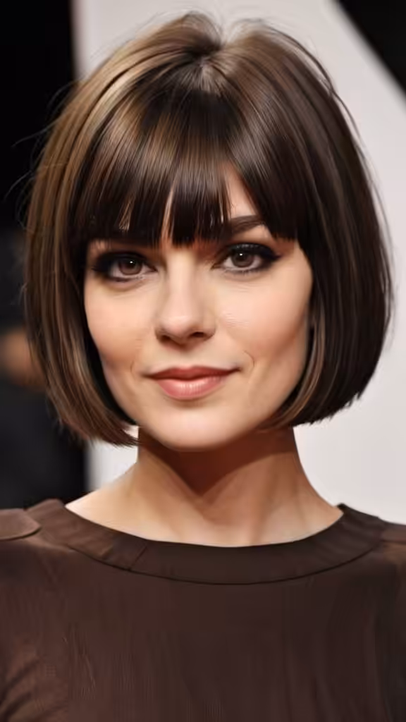 Blunt Bob With Textured Bangs