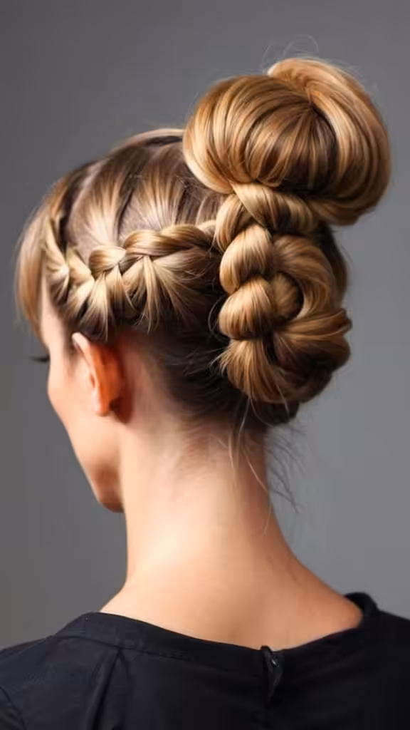 Braided Bun With Bangs