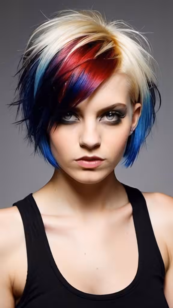 Colored Bob Haircut