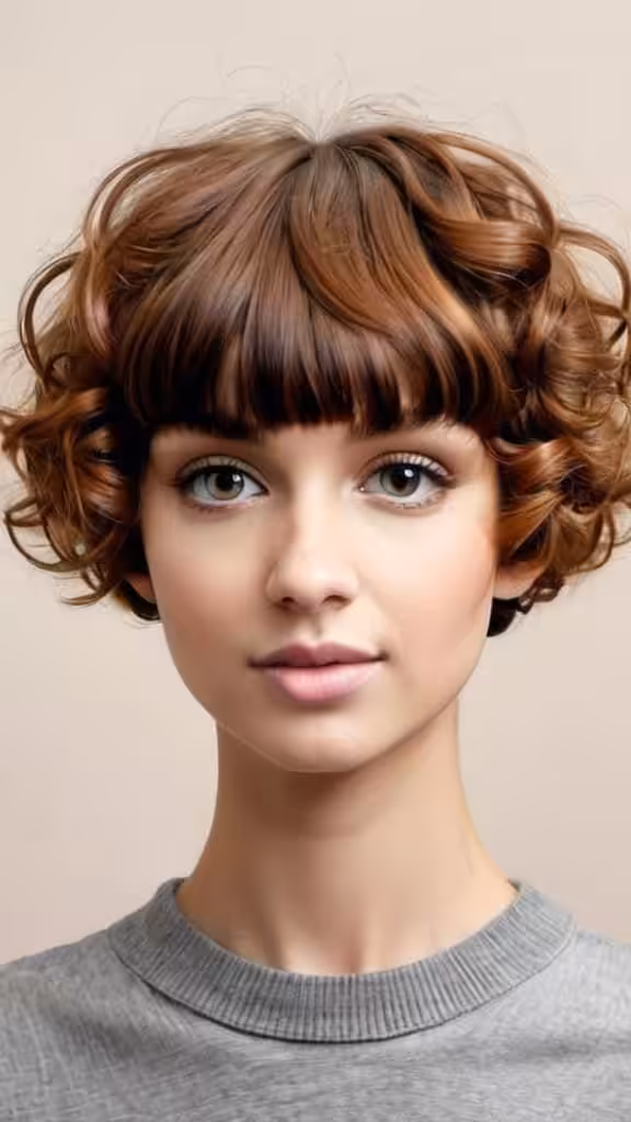 Curly Bowl Hairstyle
