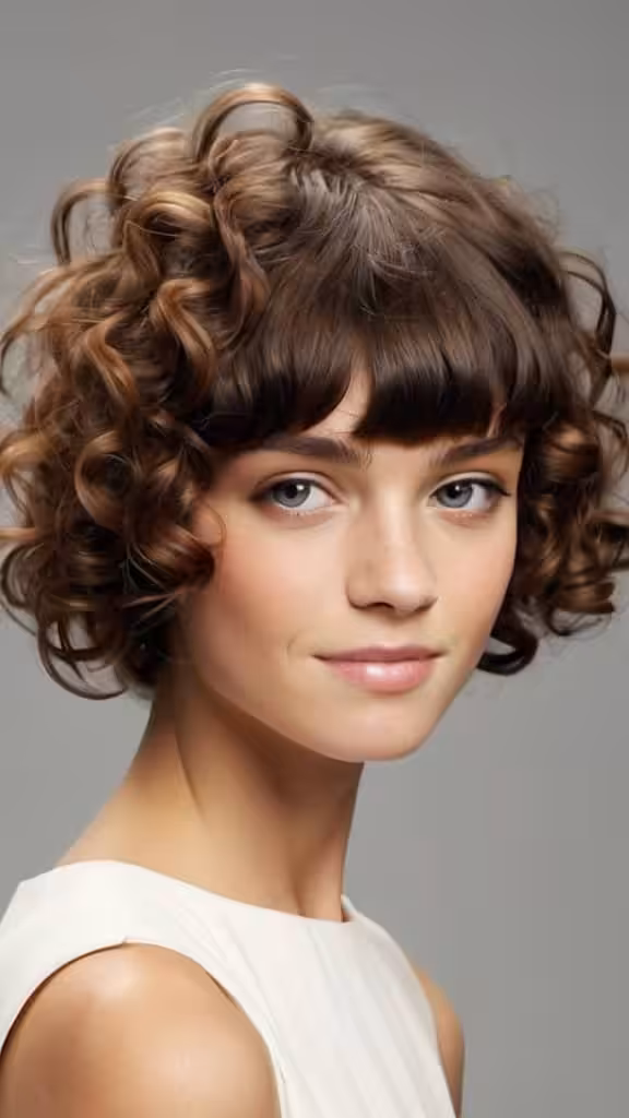 Curly Pageboy Haircut
