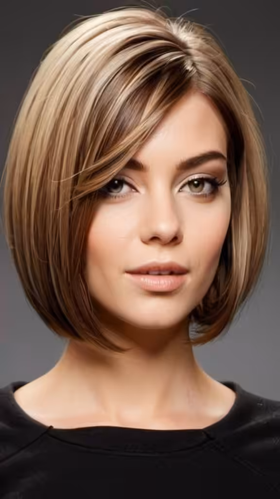 Deep Side Parted Bob