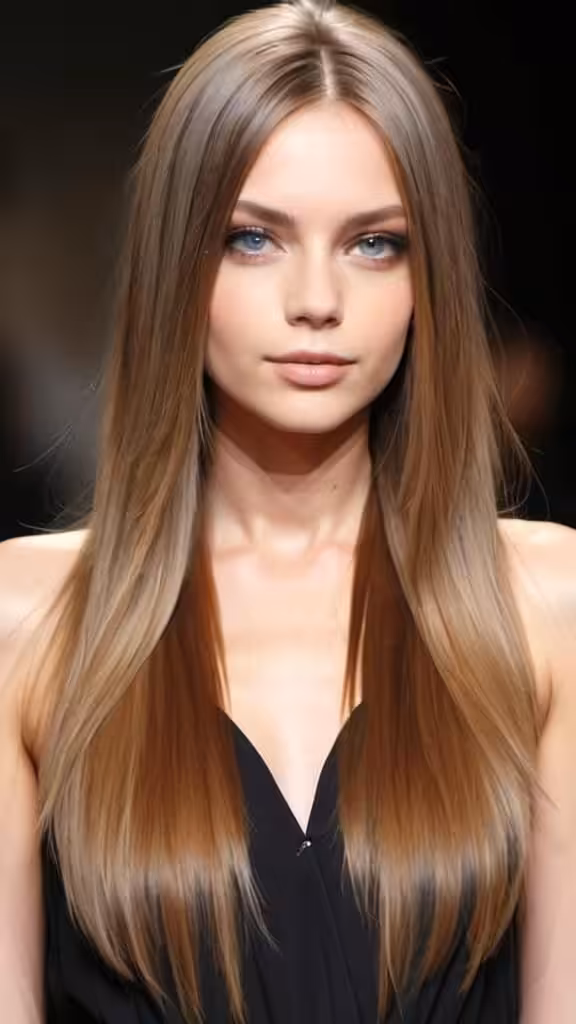 Feathered Straight Hair