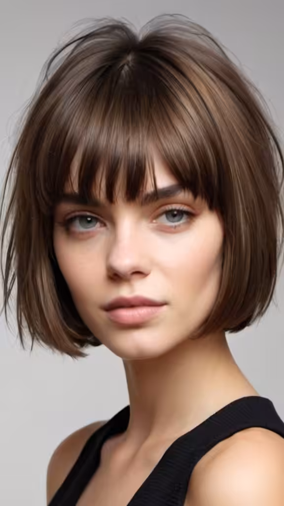 French Bob with Wispy Bangs