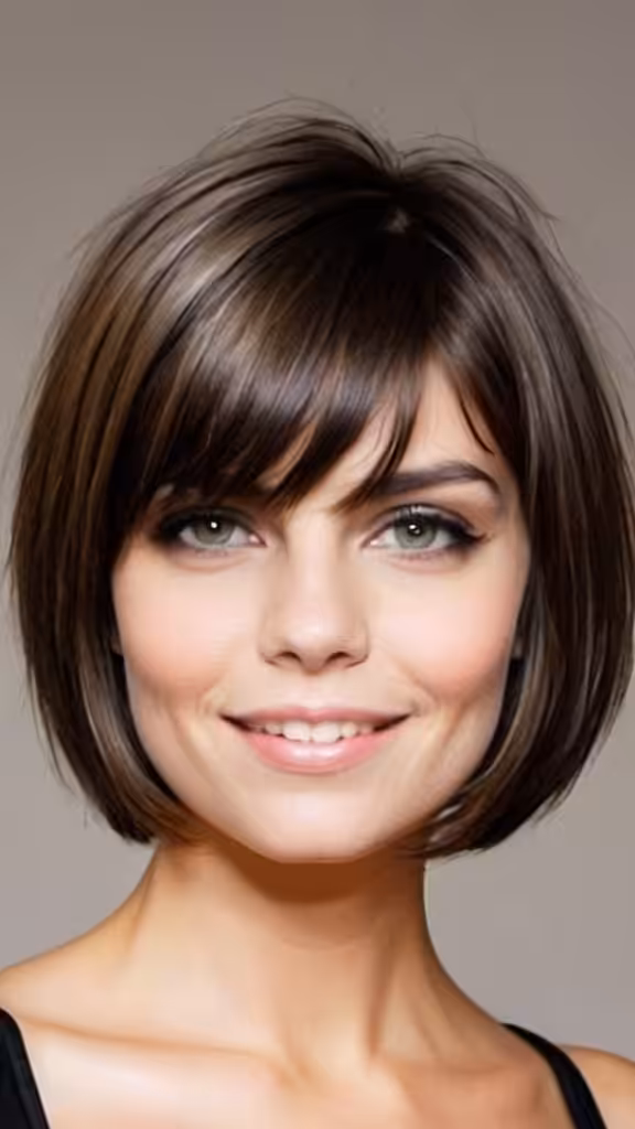 Graduated Bob with Feathered Bangs