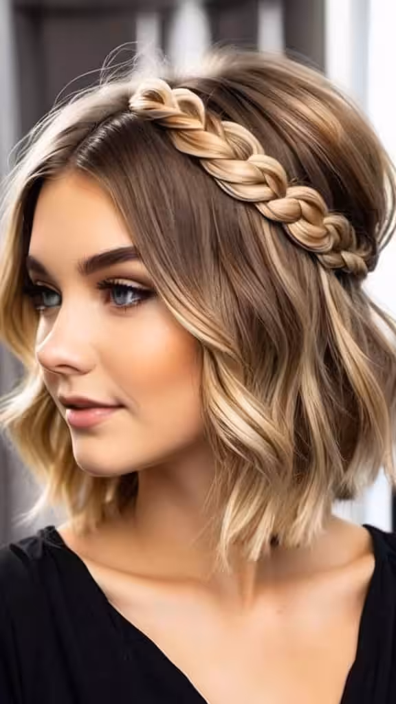 Half-Up Boho Style Bob