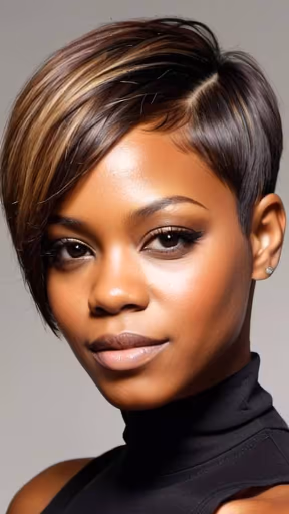 Hard Parted Short Haircut