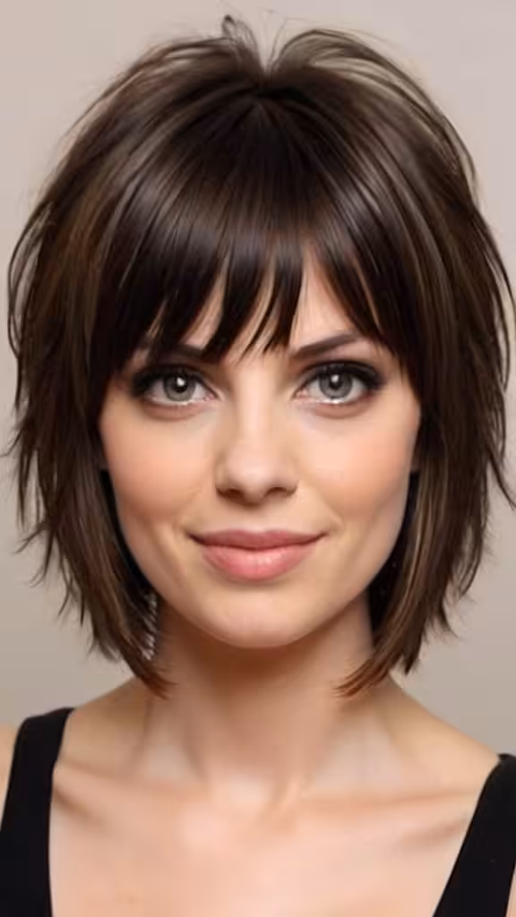 Layered Bixie With Bangs