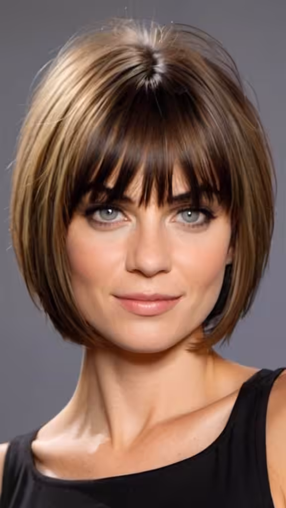 Layered Bob With Bangs