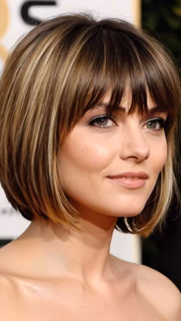 Layered Bob With Bangs Haircut