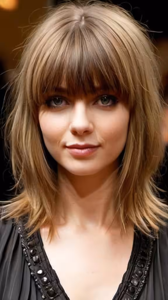 Long Choppy Fringe