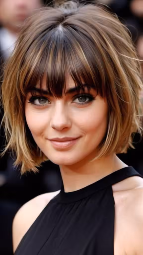 Messy Bob With Bangs 1