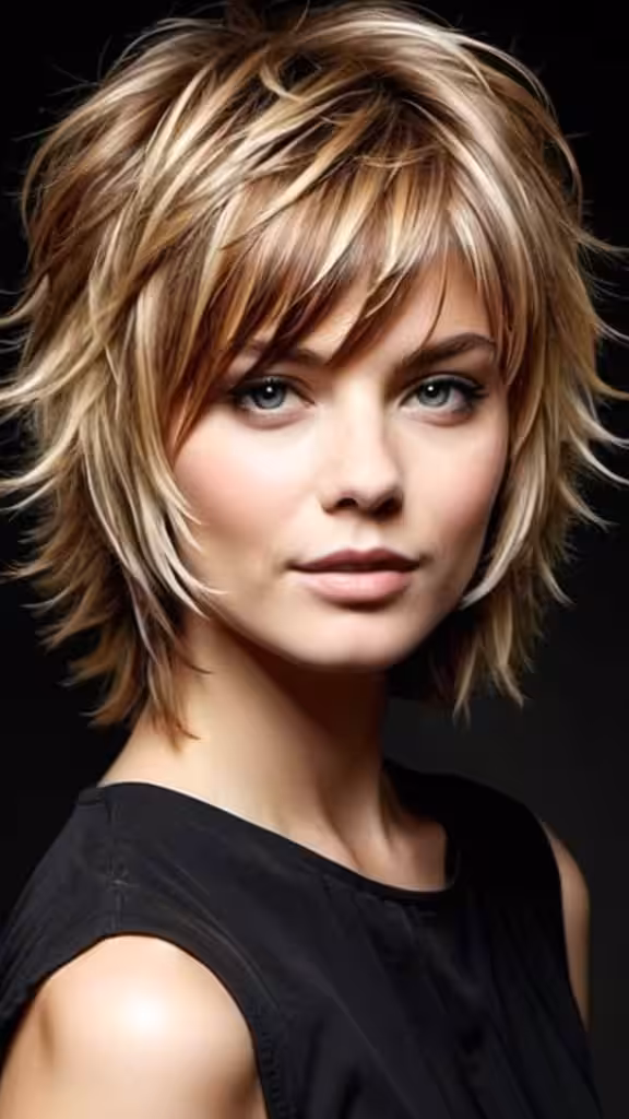 Messy Feathered Cut