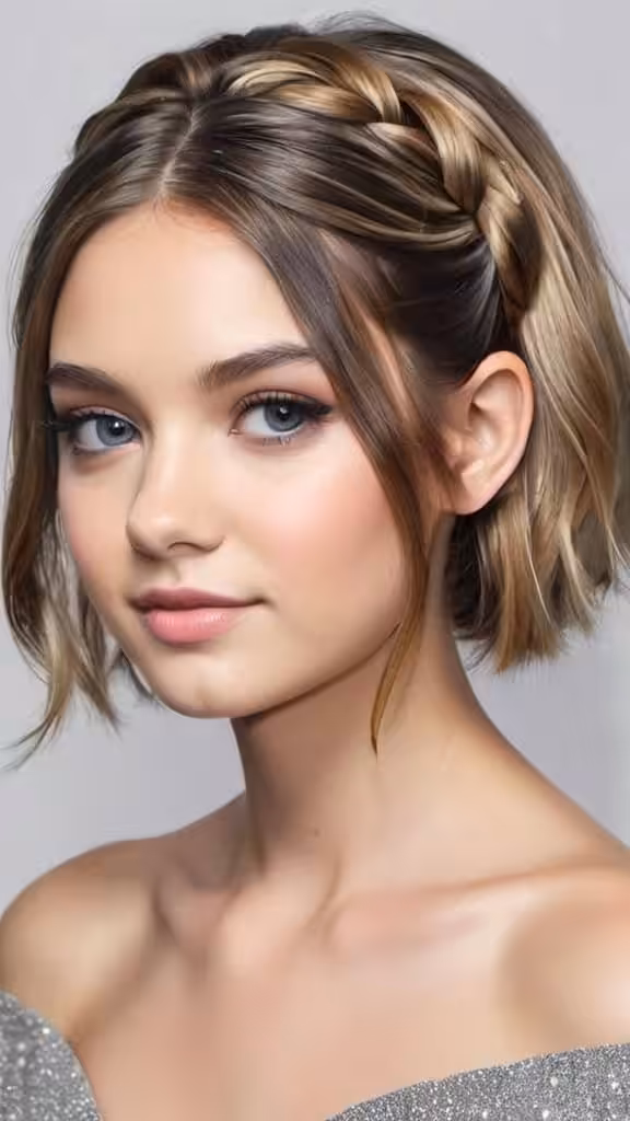 Middle Parted Half-Up Hairstyle