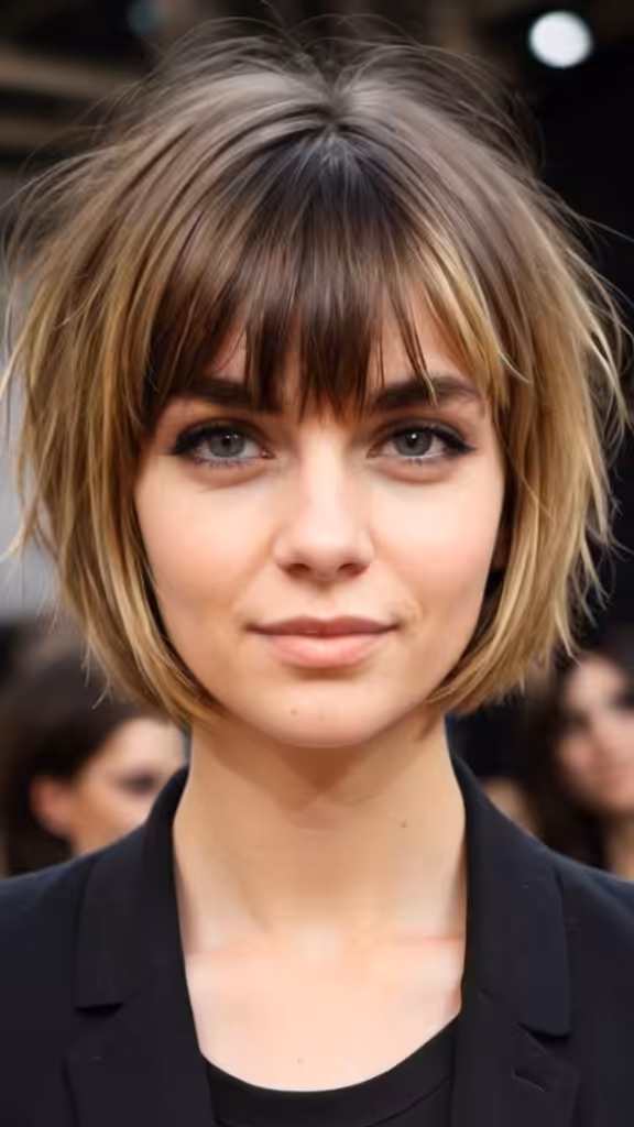 Mini Bob with Jagged Bangs