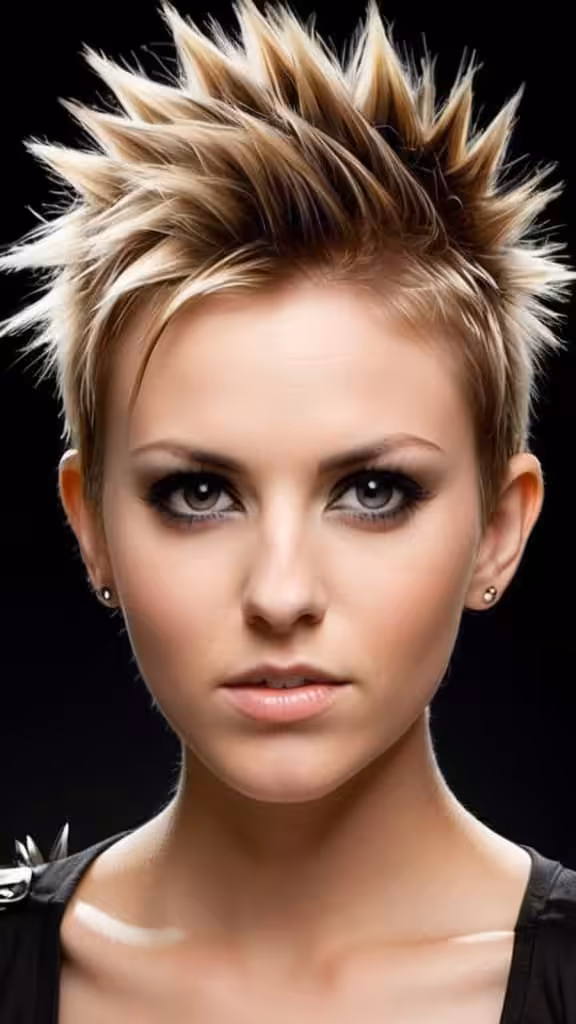 Piece-y Spiky Faux Hawk Cut