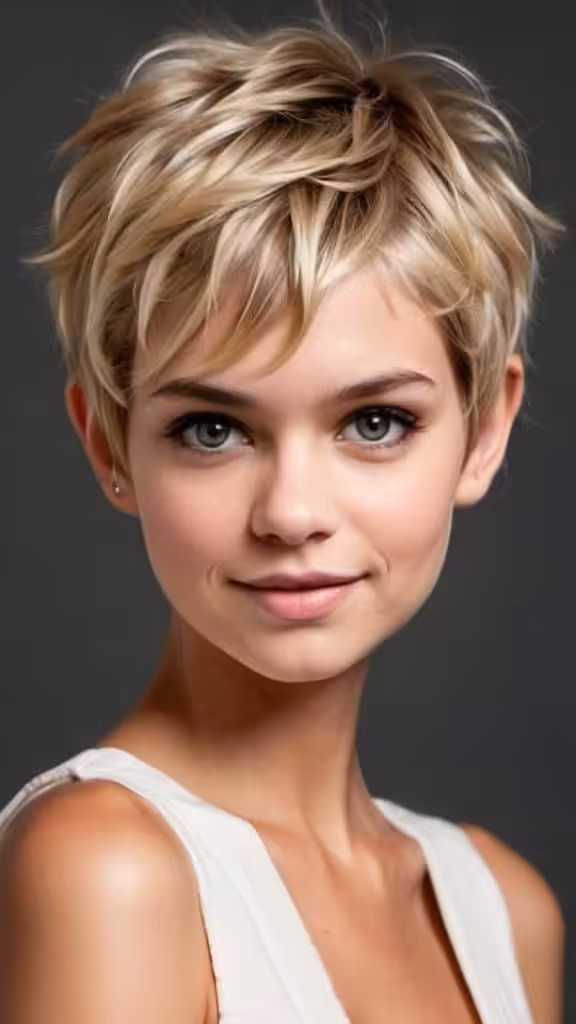Pixie With Feathered Fringe