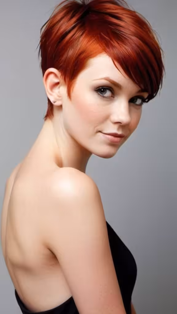 Pixie With Side Swept Bangs