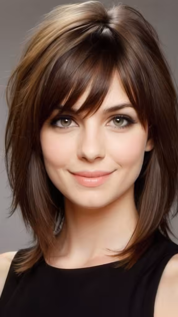 Romantic Layers with Side Bangs