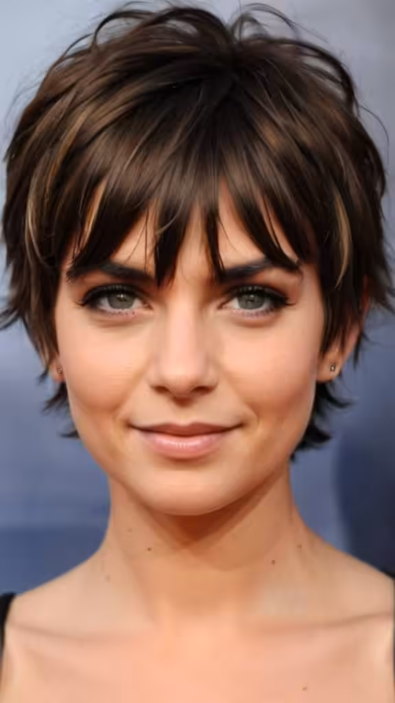 Shaggy Pixie With Bangs